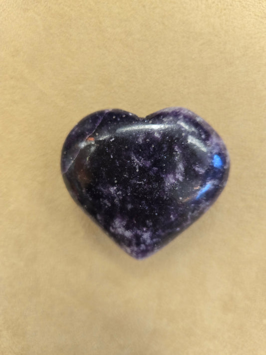 1132 Lepidolite Puffy Heart